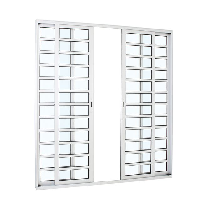 Porta-de-Aluminio-de-Correr-Alumifort-Branca-com-Divisao-4-Folhas-216x200x87---Sasazaki