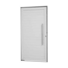Porta-Social-Pivotante-Aluminio-Branca-Alumifort-216x100x8cm-Abertura-Direita-com-Lambris-Horizontais-e-Puxador---Sasazaki