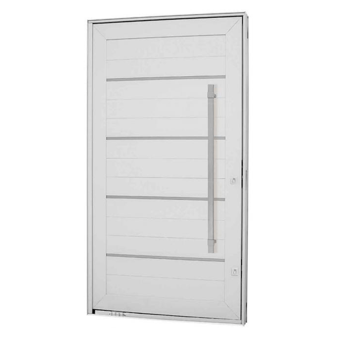Porta-Pivotante-Lambris-Horizontais-com-Friso-e-Puxador-Aluminio-Branco-2435x1462x12cm-Direita-Aluminium---72441117---Sasazaki