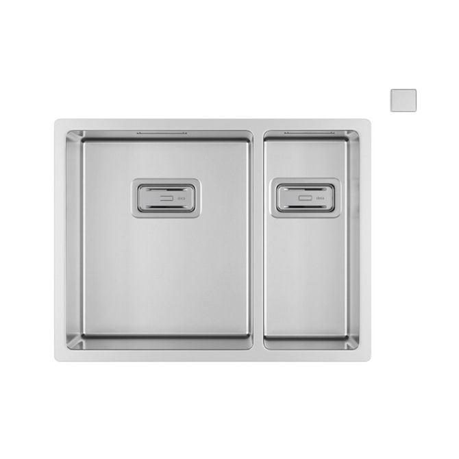 Cuba para Cozinha Retângular Linha Reta Inox 27x40x15cm 1mm Escovada - LR27  R10 - 01086116 - Mekal - padovani