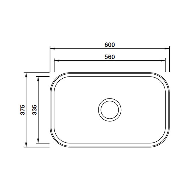 Cuba para Cozinha Retângular Linha Reta Inox 27x40x15cm 1mm Escovada - LR27  R10 - 01086116 - Mekal - padovani