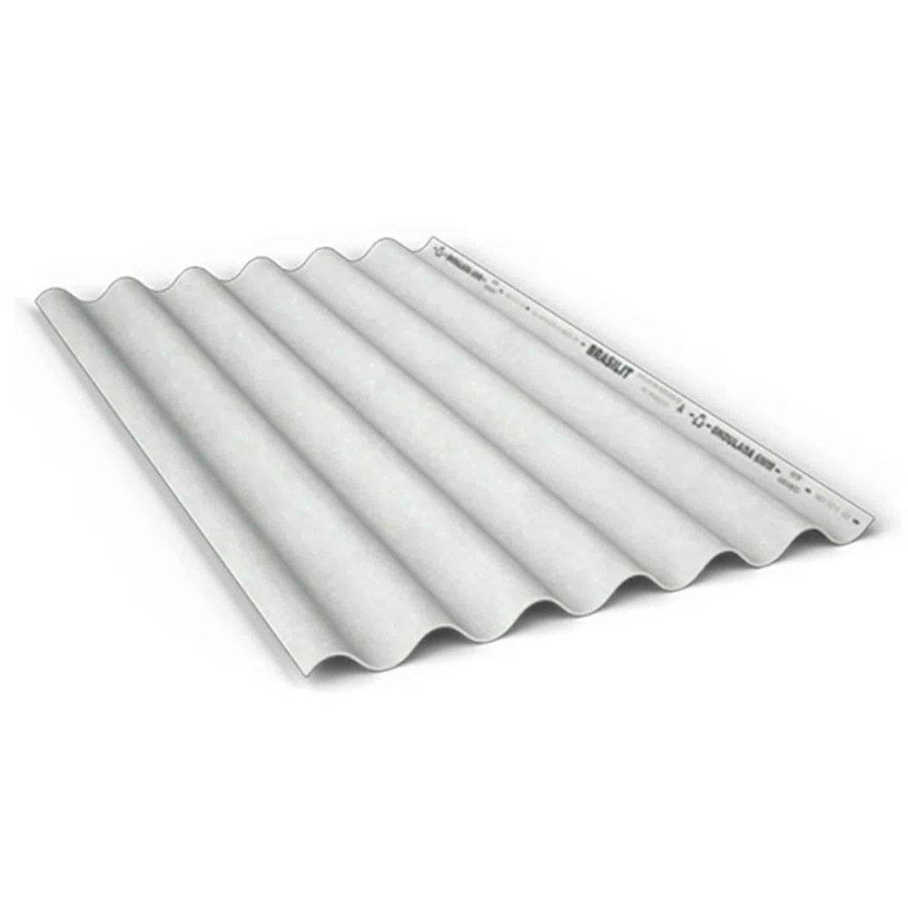 Telha Fibrocimento Ondulada 6mm 213x110cm - Brasilit