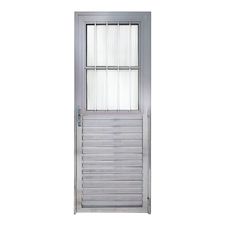 Porta-Social-de-Aluminio-210x080cm-Brilhante-Esquerda---11002---Esquadriart