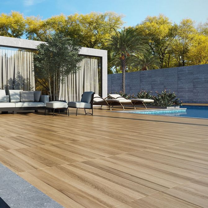 Porcelanato Deck Rovere Acetinado 76x76cm - 76021 - Dora - padovani