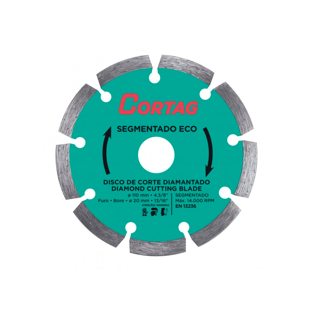 Disco Diamantado Segmentado Eco - 61699 - Cortag