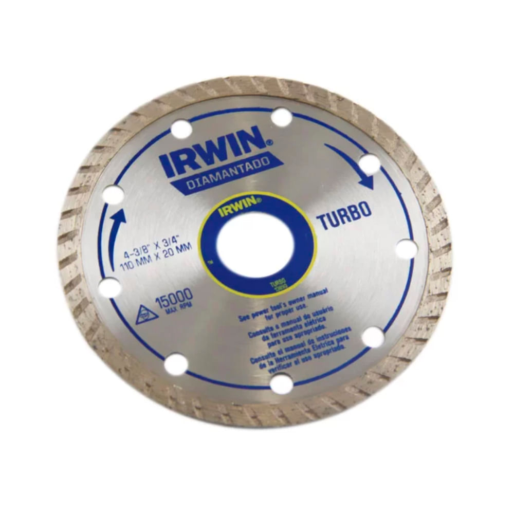 Disco Diamantado Turbo Atc 110x20 13893 - Irwin
