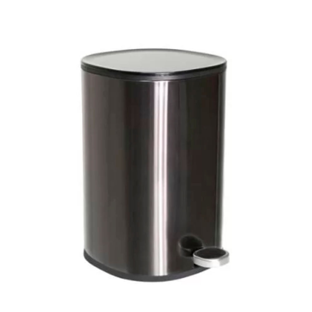 Lixeira Multiuso Redonda Pedal 5l Preta 80305 - Ghel Plus