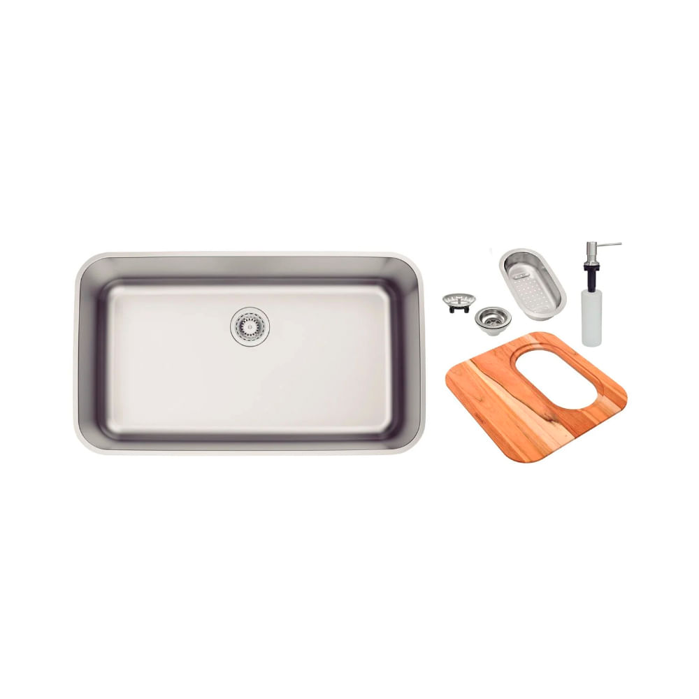 Cuba Inox Retangular 70x40x20 Com aço Inox Acetinado 94016/152 - Tramontina