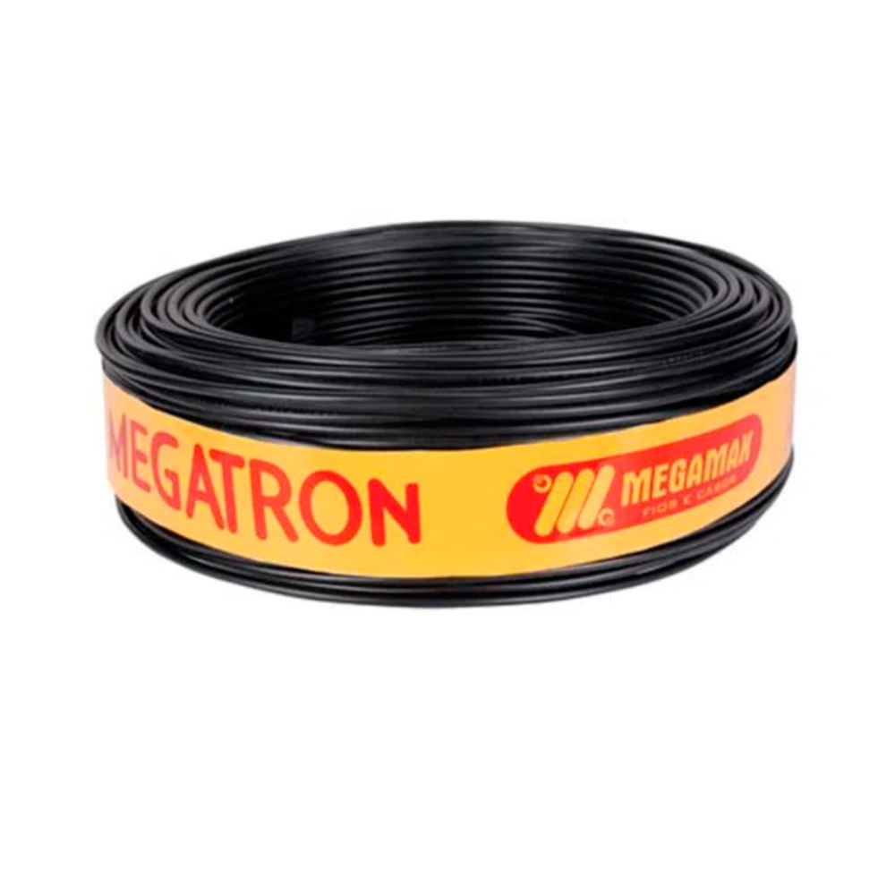 Cabo Flexível 2,5mm Preto 750V - Rolo com 100 metros - Megatron