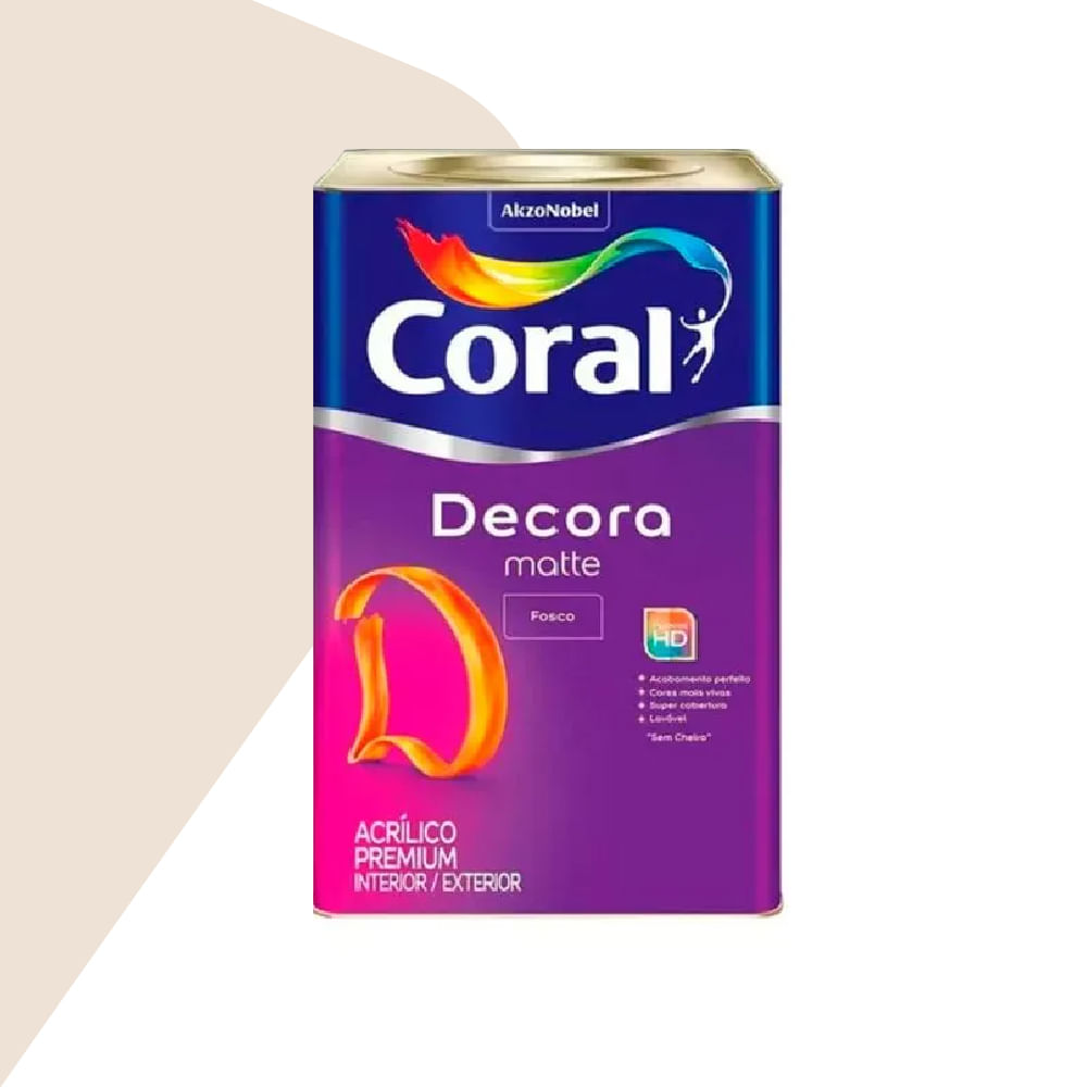 Tinta Decora Fosco Algodão Egipcio Acrilico 18L - 5280814 - Coral