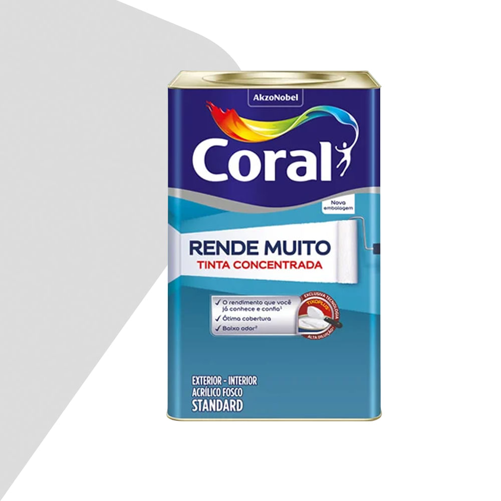 Tinta Rende Muito Fosco Cinza Alpino 16L - Coral