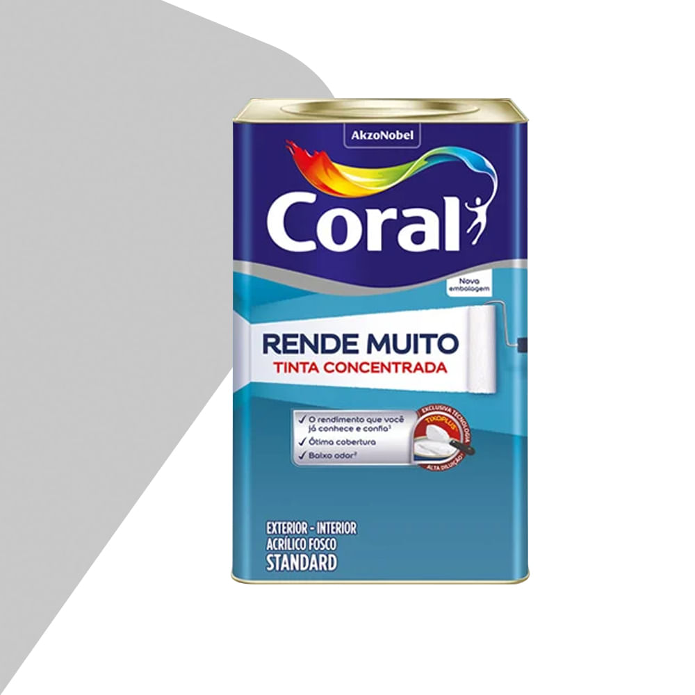 Tinta Rende Muito Fosco Tubarão Branco 16L - Coral