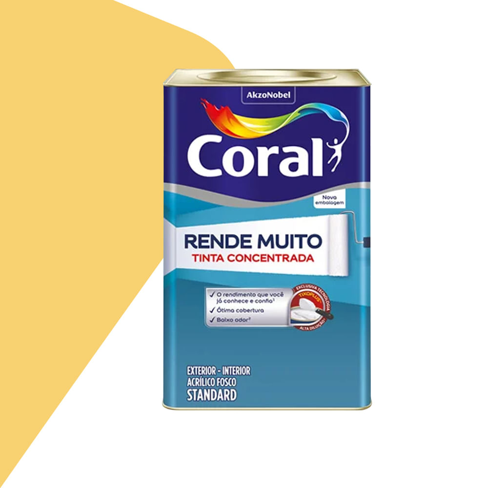Tinta Rende Muito Fosco Sino 16L - Coral