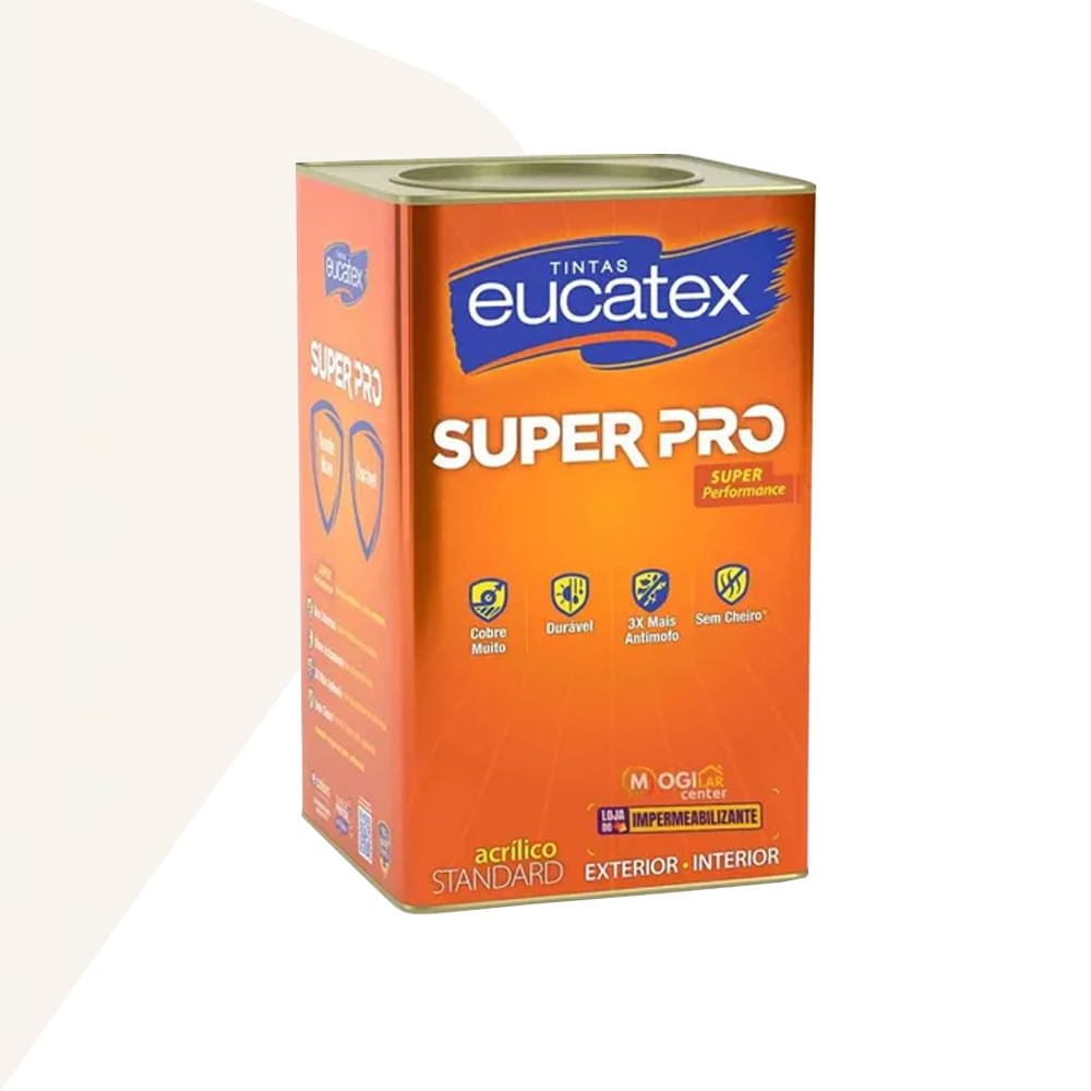 Tinta Super Pro Acrílico Fosco 18 Litros Branco - Eucatex
