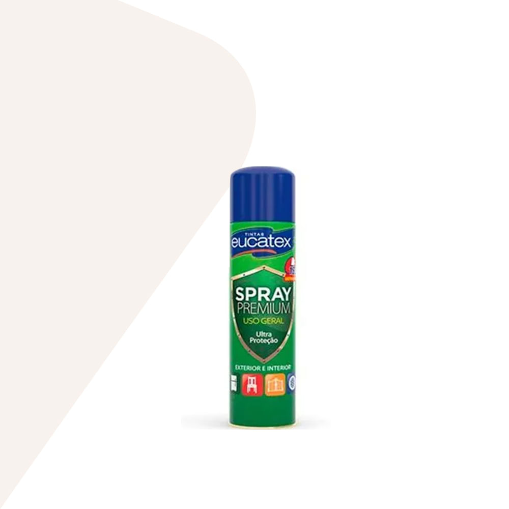 Tinta Spray Multiuso Branco Fosco - Eucatex