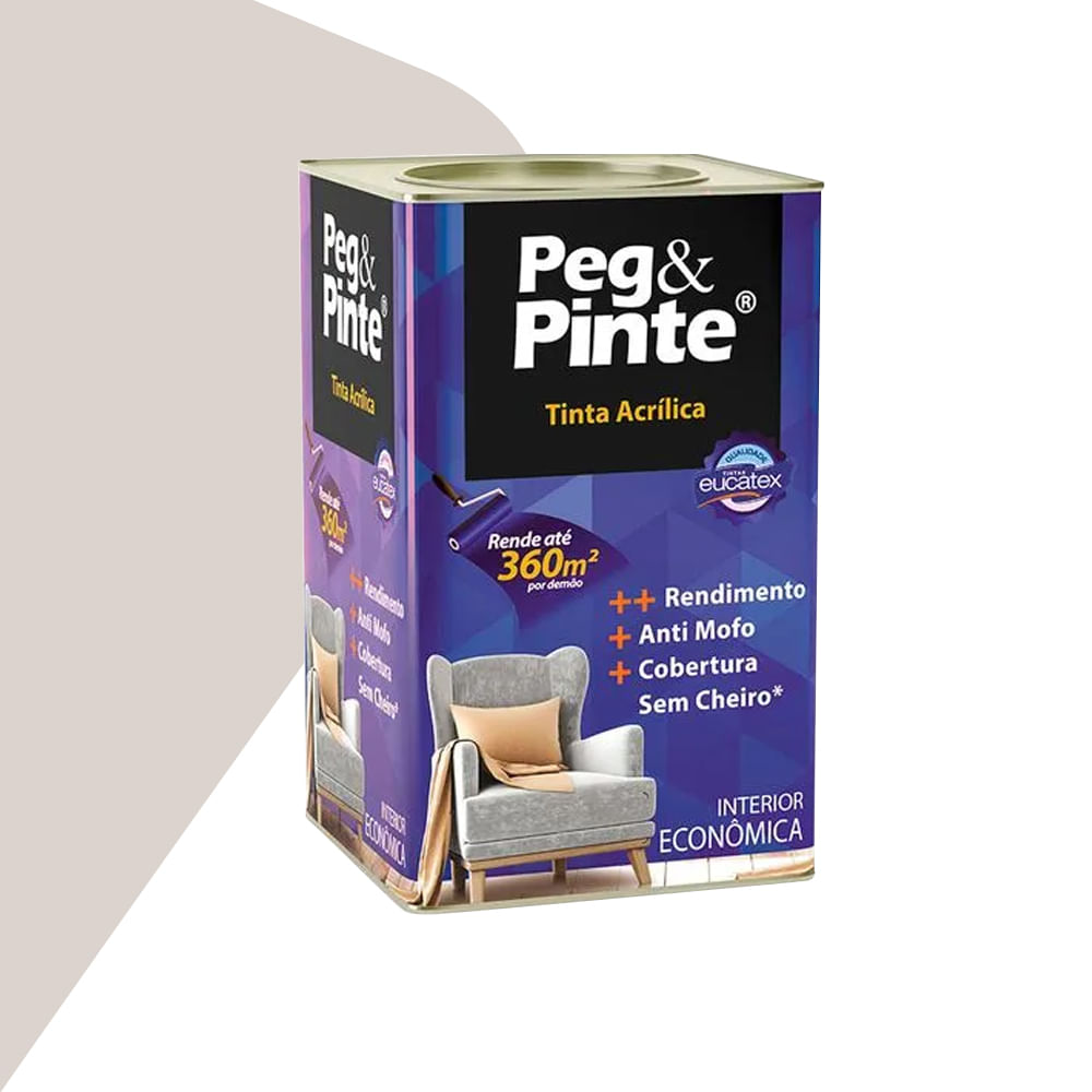 Tinta Acrilica Peg & Pint Gelo 18L - Eucatex