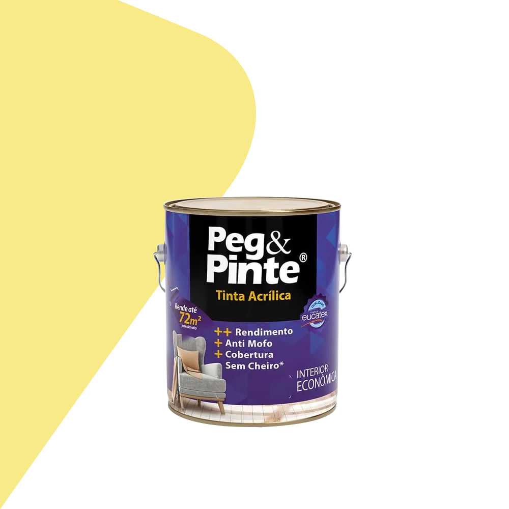 Tinta Acrilica Peg & Pinte Amarelo Canario 3,6L - Eucatex