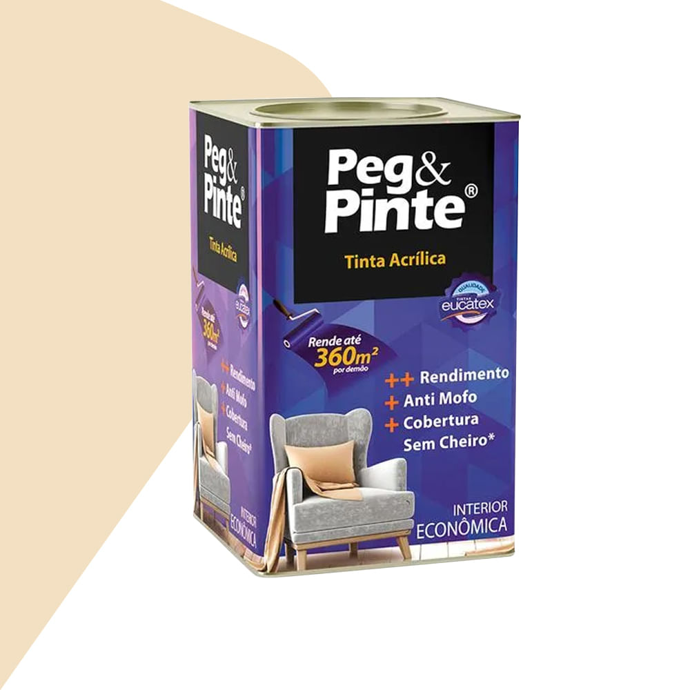 Tinta Acrilica Peg & Pinte Areia 18L - Eucatex