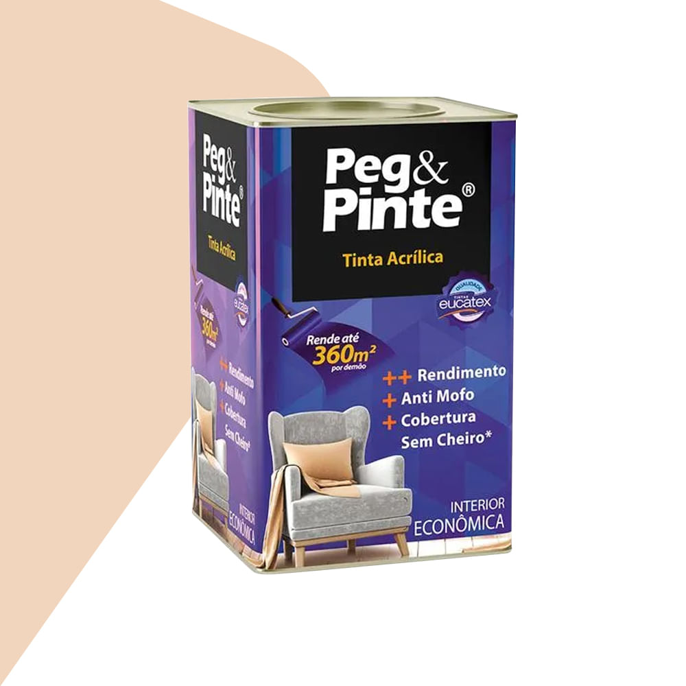 Tinta Acrilica Peg & Pinte Perola Taiti18L - Eucatex