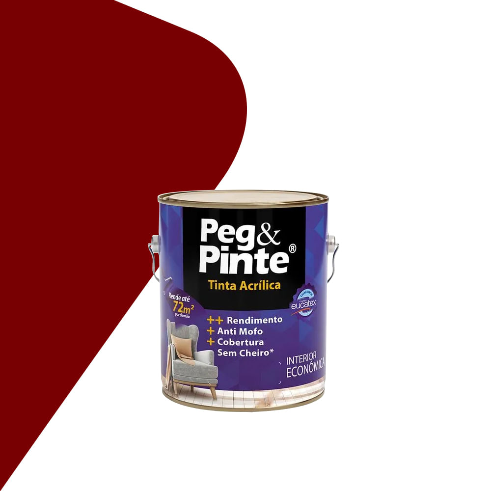 Tinta Acrilica Peg & Pinte Rubi Real 3,6L - Eucatex