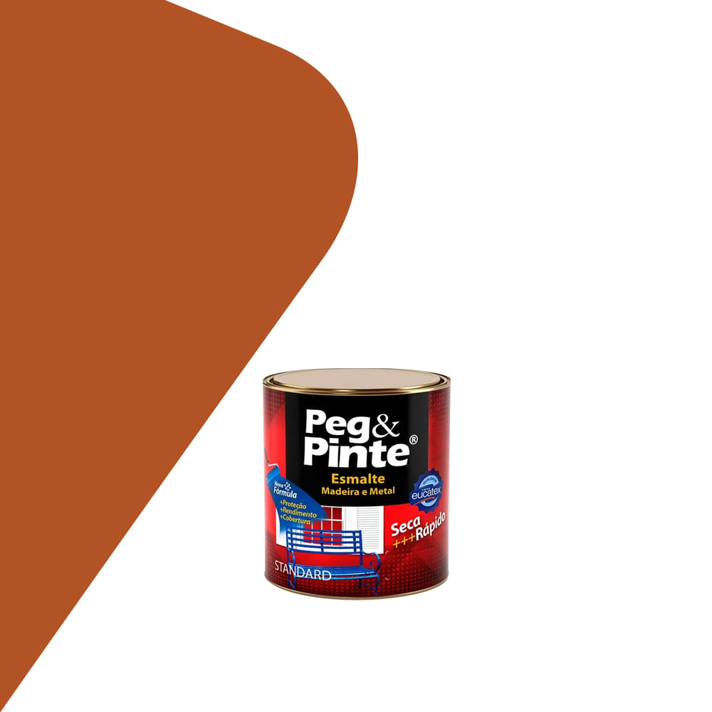Tinta Esmalte Peg & Pinte 900ml Marrom Conhaque - Eucatex