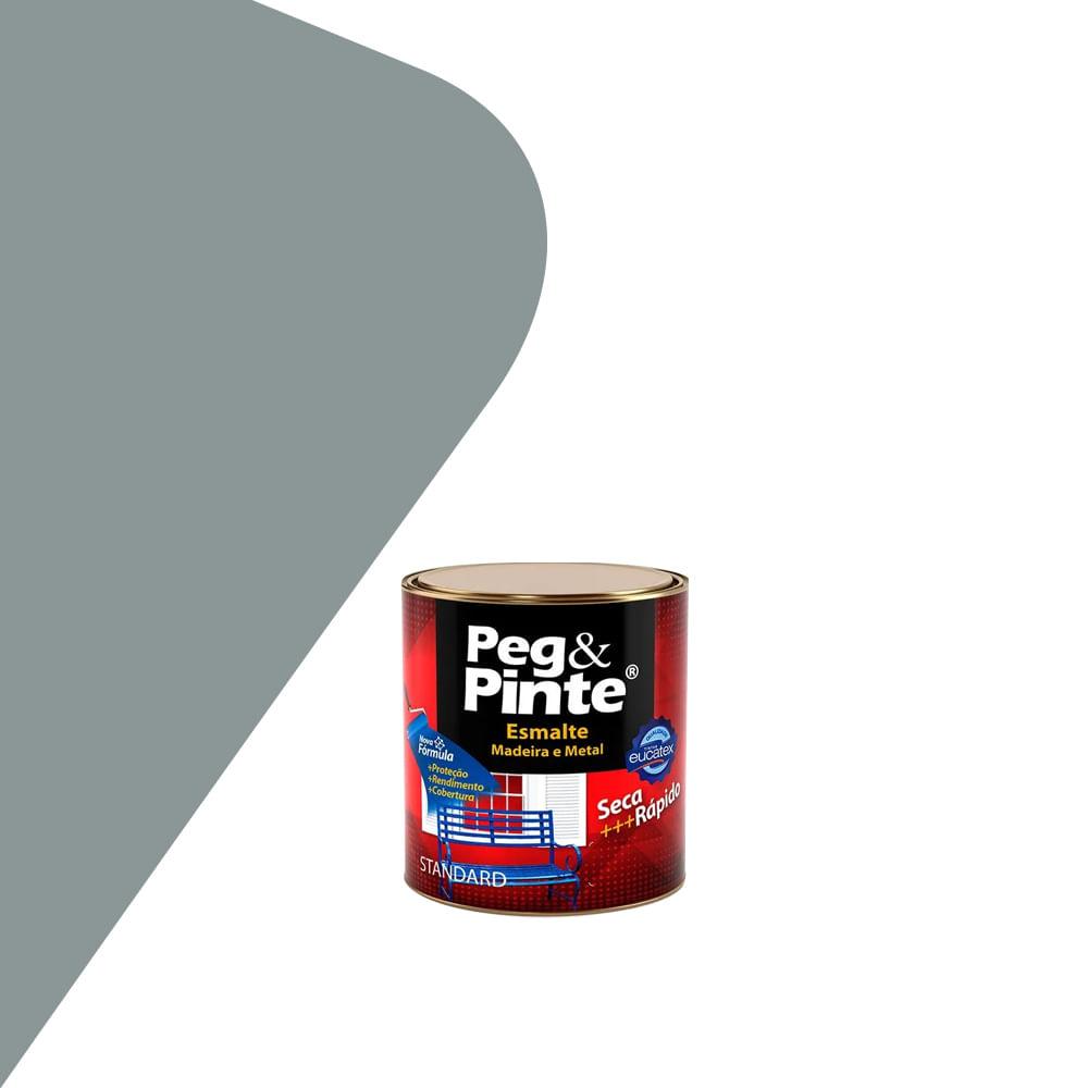 Tinta Esmalte Peg & Pinte 900ml Cinza Medio - Eucatex