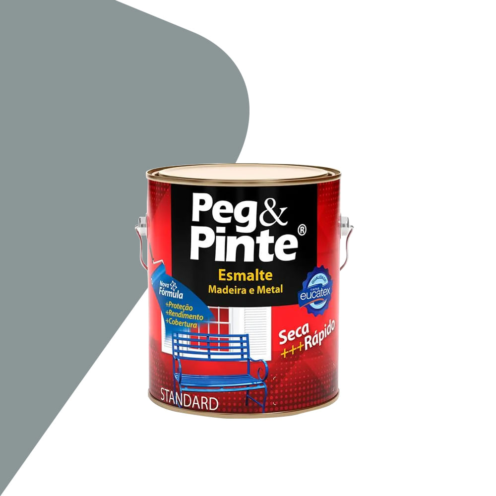 Tinta Esmalte Peg & Pinte 3,6 Cinza Medio - Eucatex