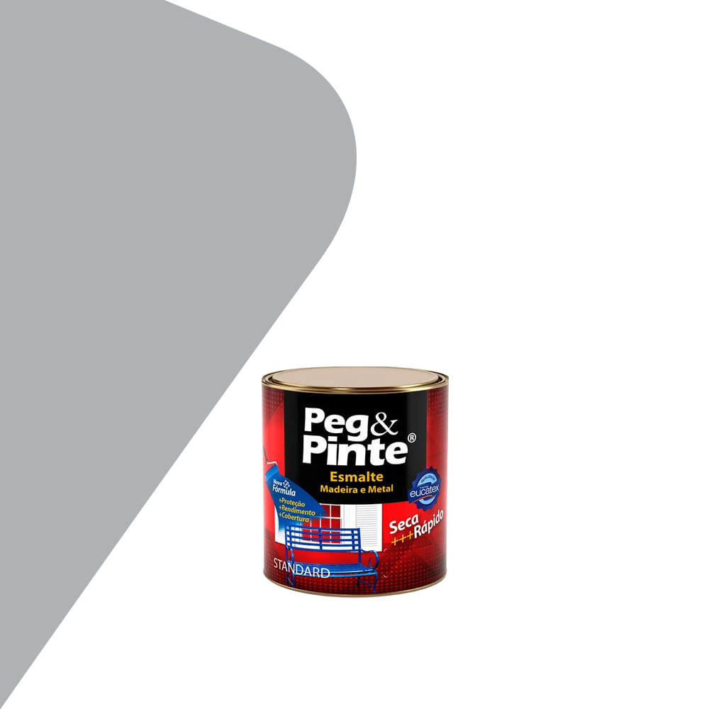 Tinta Esmalte Peg & Pinte 900ml Platina - Eucatex