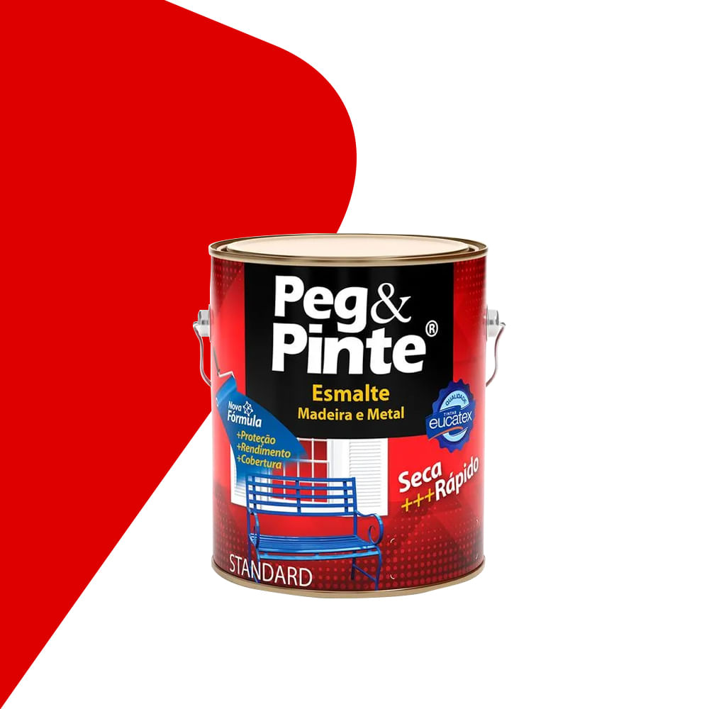 Tinta Esmalte Peg & Pinte 3,6l Vermelho - Eucatex