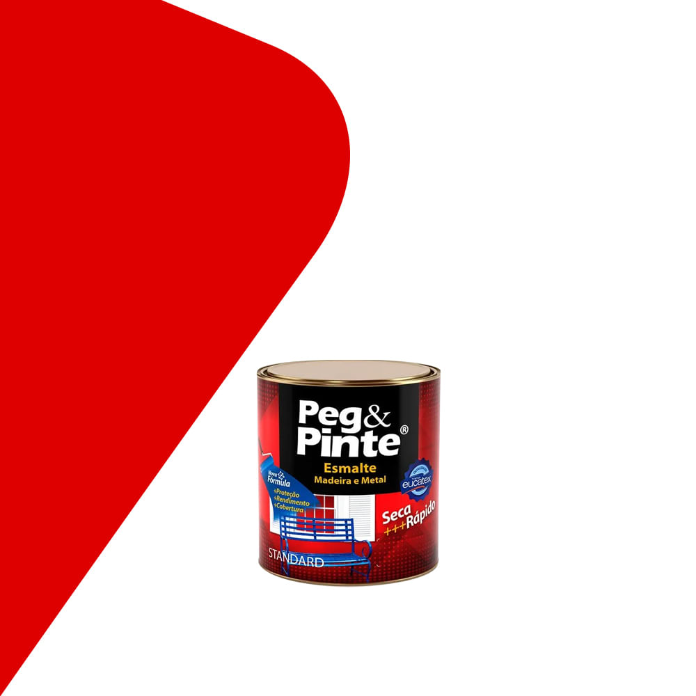 Tinta Esmalte Peg & Pinte 900ml Vermelho - Eucatex