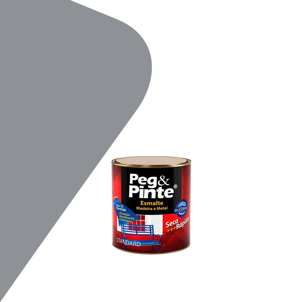 Tinta Esmalte Brilhante Peg & Pinte 900ml Aluminio - Eucatex