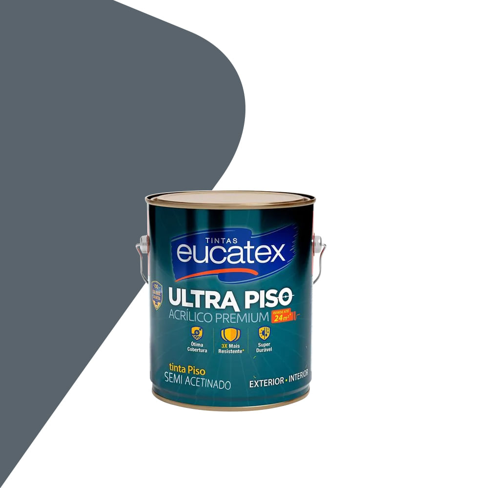 Tinta Piso Ultra 3,6l Cinza - Eucatex