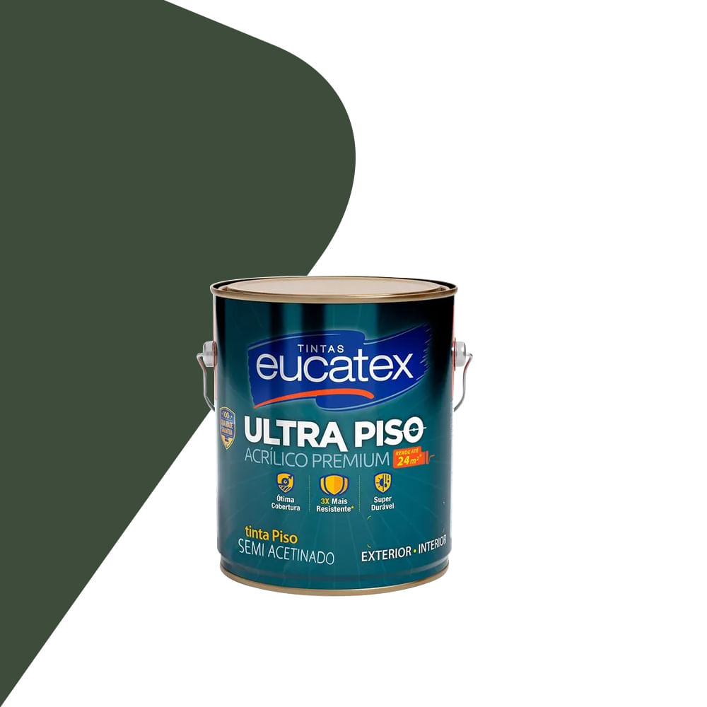 Tinta Piso Ultra 3,6l Cinza Escuro - Eucatex