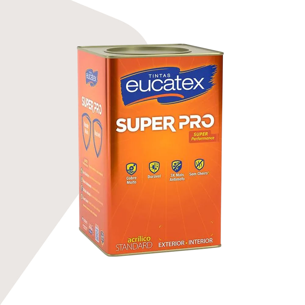 Tinta Super Pro Acrílico Fosco 18l Gelo - Eucatex
