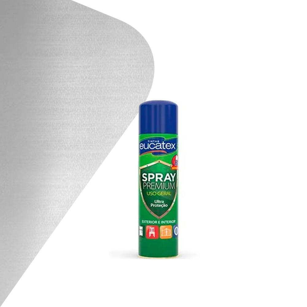 Tinta Spray Alta Temperatura Aluminio - Eucatex