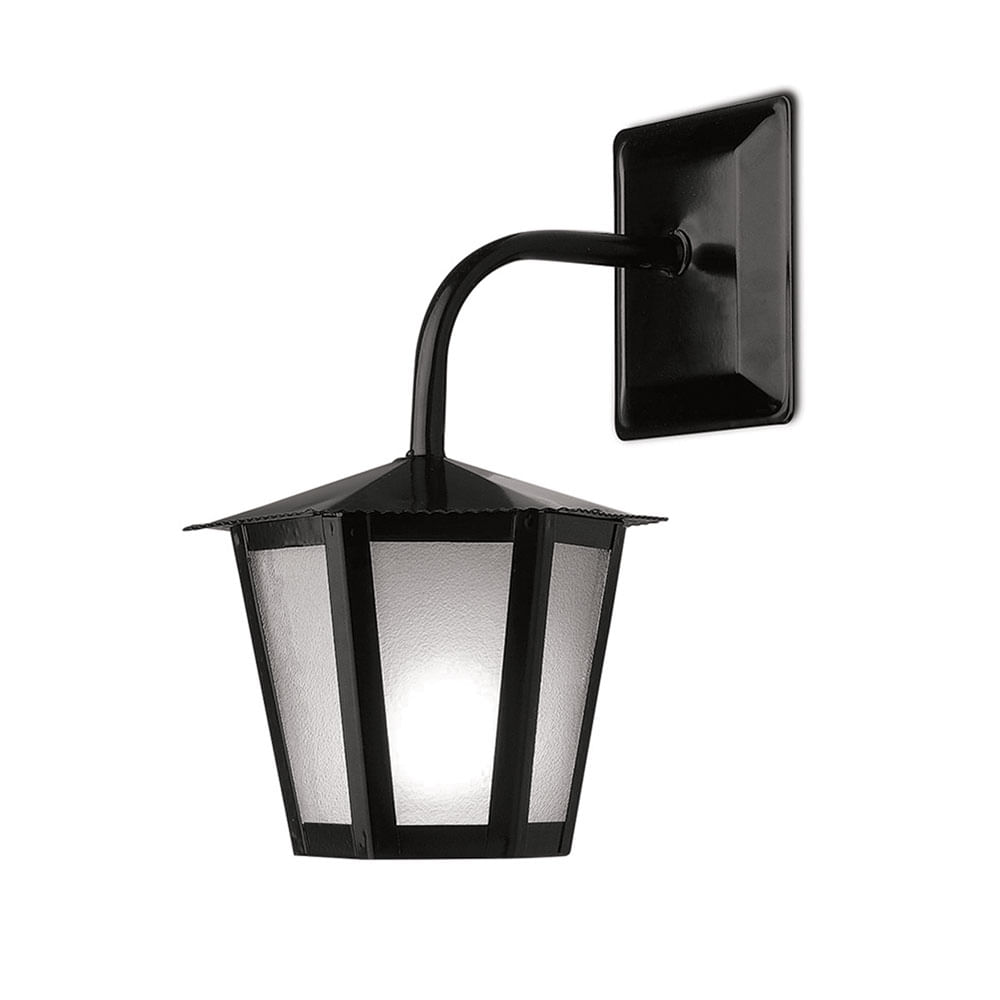 Arandela Nevada Sextavada E27 Preto AR117 - Kin Light