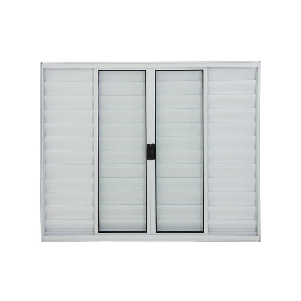 Veneziana 6 Folhas 100X150 Sem Grade Branco MD/079 - AJ Esquadrias
