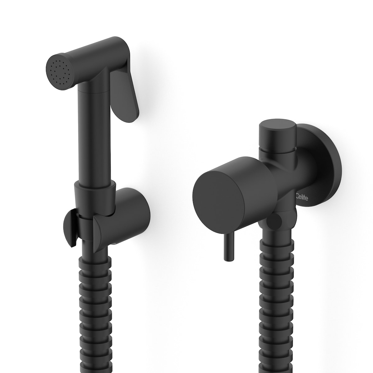Ducha Higienica Basico Com Derivação Preto Matte - B5062C7R0B - Celite