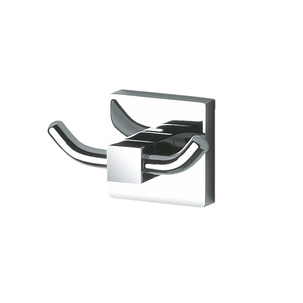 Cabide Duplo Quadra Cromado - Perflex
