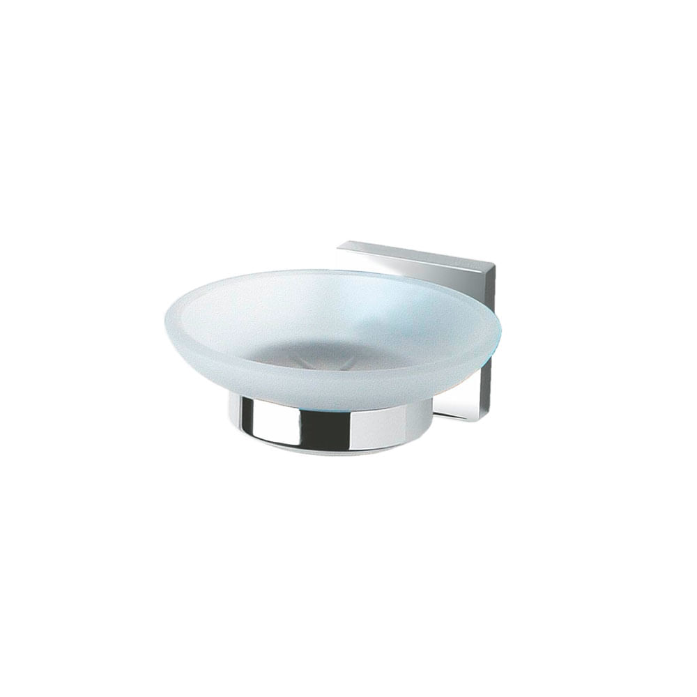 Saboneteira de Parede Quadra Cromado - Perflex