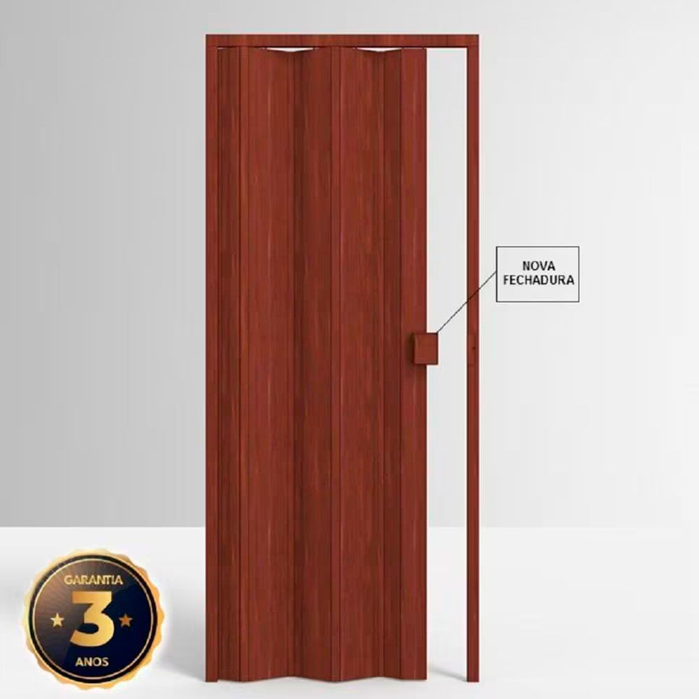 Porta Sanfonada Standard Mogno 85cm - Permatti