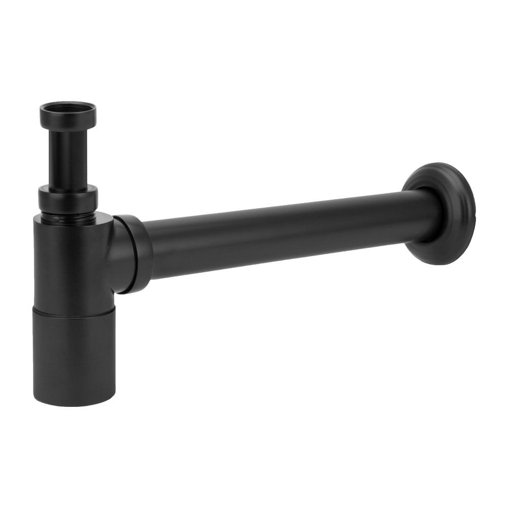 Sifão de Lavatório SLX 1x1.1/2" 30cm 1680 Preto Fosco - Perflex