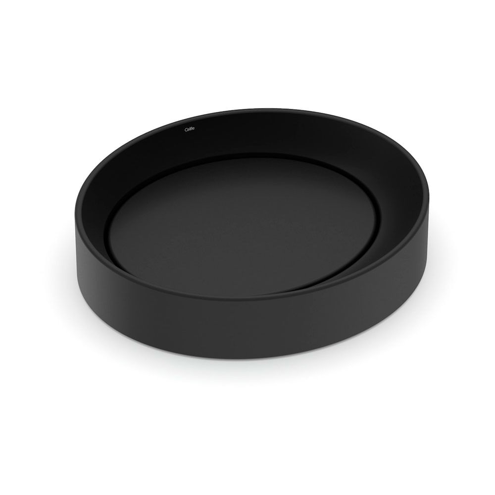 Cuba de Apoio Oval D5 45X40 Black Matte - Celite