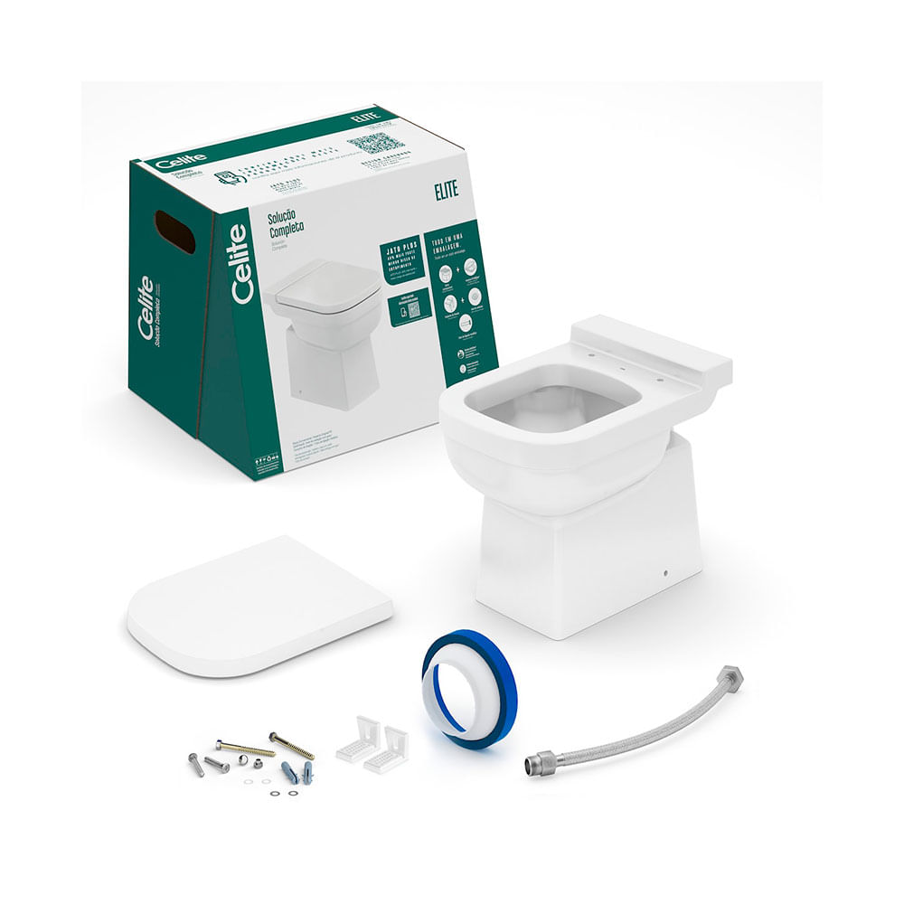 Kit Bacia Convencional Completo Elite Black Matte - Celite