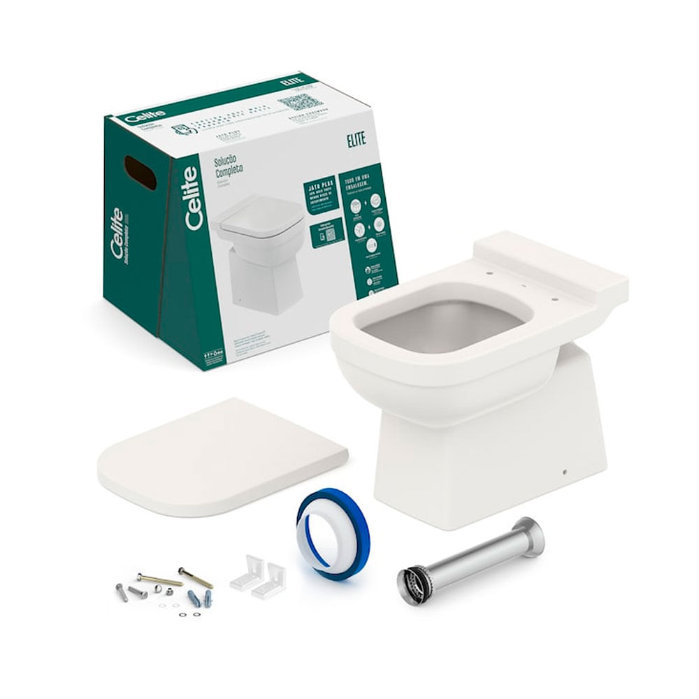 Kit Bacia Convencional Completo Elite Beige - Celite