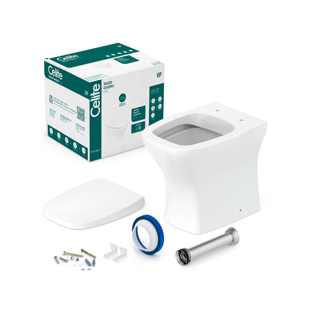 Kit Bacia Convencional Completo Vip Branco - Celite