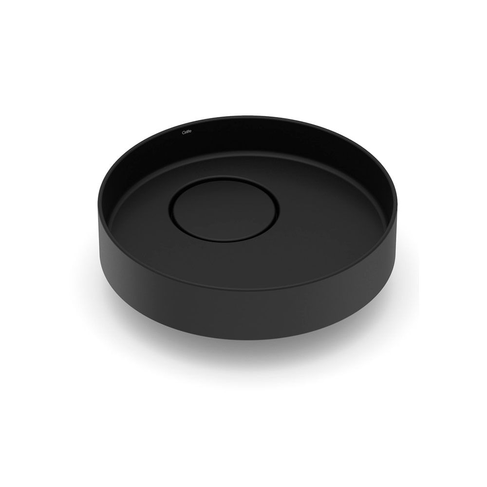 Cuba de Apoio Redonda D4 39,5Cm Black Matte - Celite