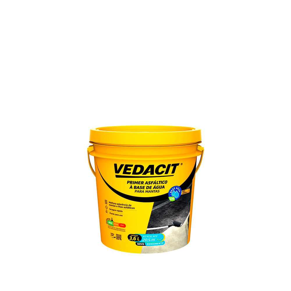 Primer Asfáltico à Base de Água 3,6L - Vedacit