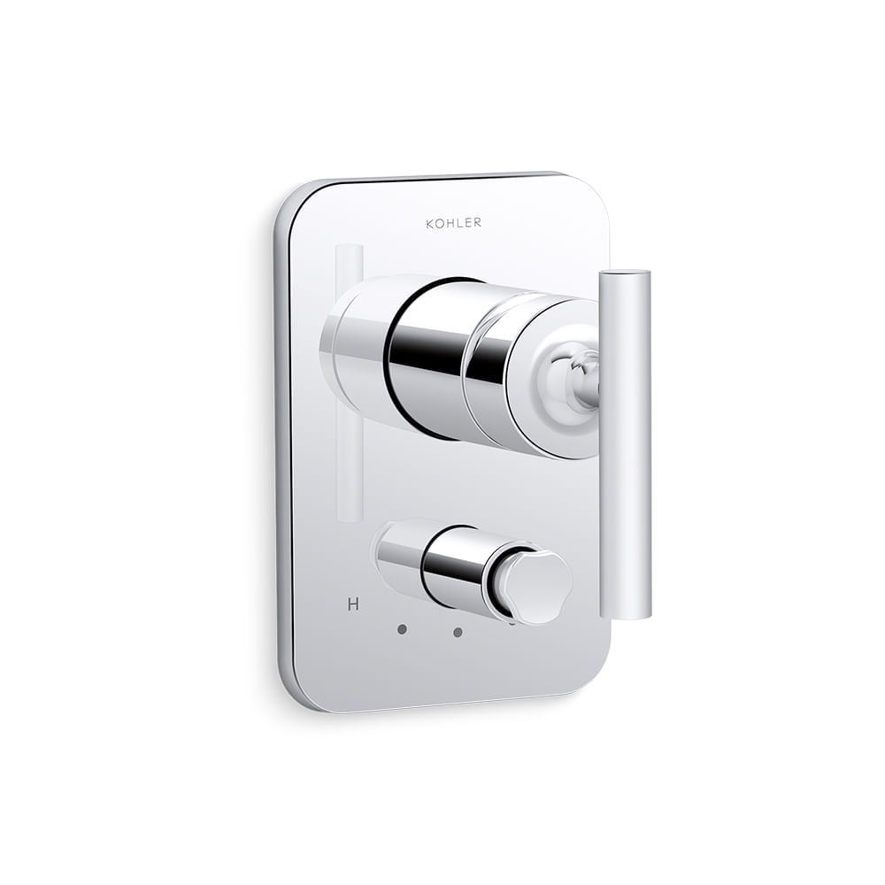 Acabamento Para Misturador Monocomando Com Desviador Banheira/Chuveiro Purist Cromado - T7356BR-4-CP - Kohler