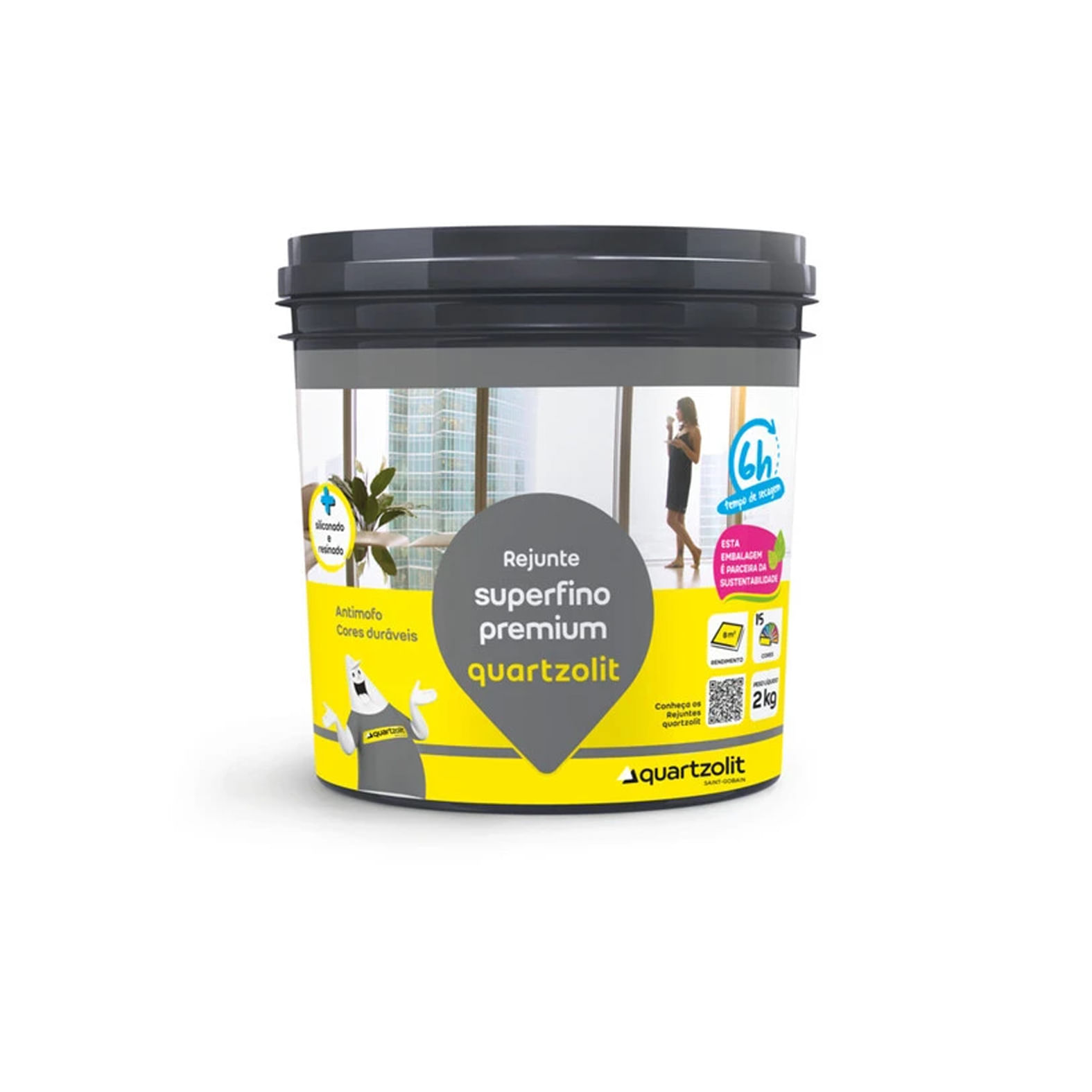 Rejunte Acrilico Superfino Branco 2Kg - Quartzolit